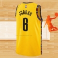 Camiseta Brooklyn Nets Deandre Jordan NO 6 Ciudad 2020-21 Amarillo