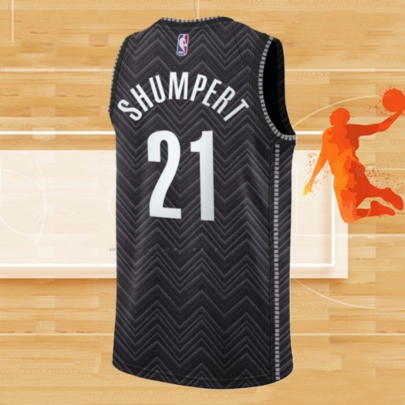 Camiseta Brooklyn Nets Iman Shumpert NO 21 Earned 2020-21 Negro