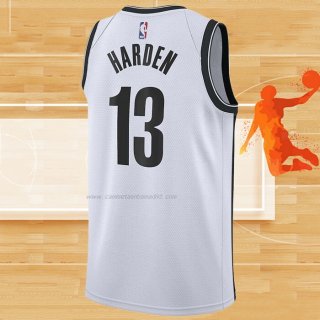 Camiseta Brooklyn Nets James Harden NO 13 Association 2020 Blanco