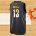 Camiseta Brooklyn Nets James Harden NO 13 Ciudad 2020-21 Negro