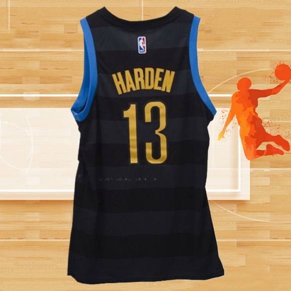 Camiseta Brooklyn Nets James Harden NO 13 Fashion Royalty Negro