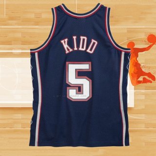Camiseta Brooklyn Nets Jason Kidd NO 5 Retro Azul