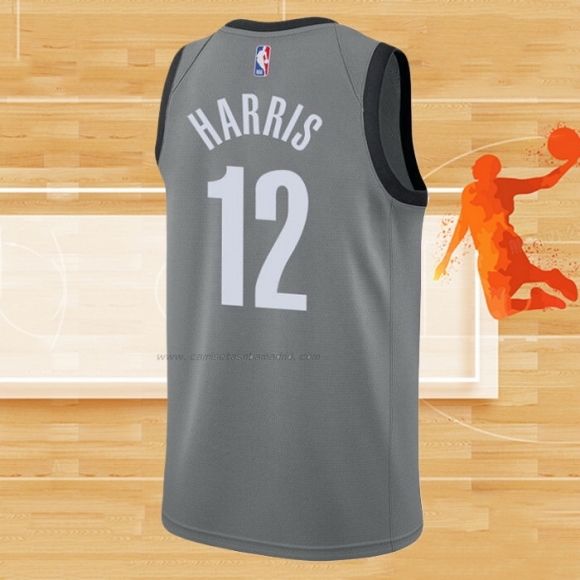 Camiseta Brooklyn Nets Joe Harris NO 12 Statement 2021 Gris