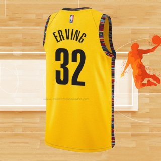 Camiseta Brooklyn Nets Julius Erving NO 32 Ciudad 2020-21 Amarillo