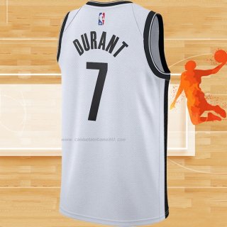 Camiseta Brooklyn Nets Kevin Durant NO 7 Association 2020-21 Blanco