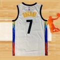 Camiseta Brooklyn Nets Kevin Durant NO 7 Ciudad 2020-21 Blanco