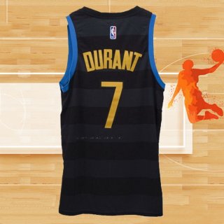 Camiseta Brooklyn Nets Kevin Durant NO 7 Fashion Royalty Negro