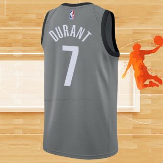 Camiseta Brooklyn Nets Kevin Durant NO 7 Statement 2021 Gris
