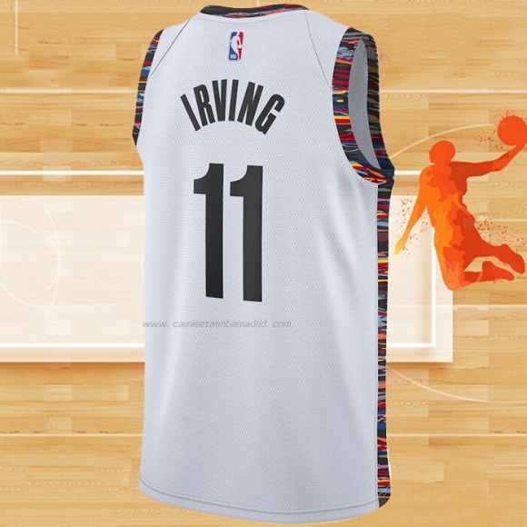 Camiseta Brooklyn Nets Kyrie Irving NO 11 Ciudad 2019-20 Blanco