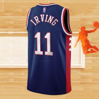 Camiseta Brooklyn Nets Kyrie Irving NO 11 Ciudad 2021-22 Azul