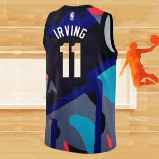 Camiseta Brooklyn Nets Kyrie Irving NO 11 Ciudad 2023-24 Negro