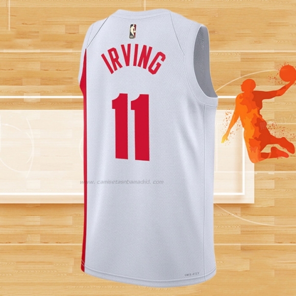 Camiseta Brooklyn Nets Kyrie Irving NO 11 Statement 2022-23 Blanco