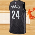 Camiseta Brooklyn Nets Noah Vonleh NO 24 Earned 2020-21 Negro