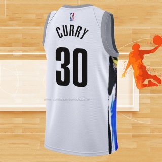 Camiseta Brooklyn Nets Seth Curry NO 30 Ciudad 2022-23 Blanco