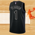 Camiseta Brooklyn Nets T.J. Warren NO 1 Statement 2022-23 Negro