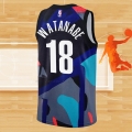 Camiseta Brooklyn Nets Yut Watanabe NO 18 Ciudad 2023-24 Negro