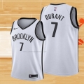 Camiseta Nino Brooklyn Nets Kevin Durant NO 7 Association 2019 Blanco