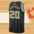 Camiseta Charlotte Hornets Gordon Hayward NO 20 Ciudad 2022-23 Negro