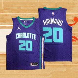 Camiseta Charlotte Hornets Gordon Hayward NO 20 Statement 2020-21 Violeta