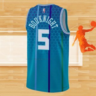 Camiseta Charlotte Hornets James Bouknight NO 5 Ciudad 2021-22 Azul