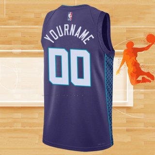 Camiseta Charlotte Hornets Personalizada Statement 2022-23 Violeta