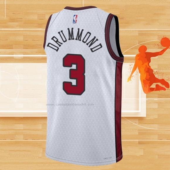 Camiseta Chicago Bulls Andre Drummond NO 3 Ciudad 2022-23 Blanco