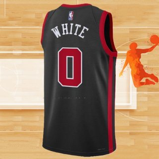 Camiseta Chicago Bulls Coby White NO 0 Ciudad 2023-24 Negro