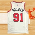 Camiseta Chicago Bulls Dennis Rodman NO 91 Association 2021 Blanco
