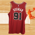 Camiseta Chicago Bulls Dennis Rodman NO 91 Icon Autentico Rojo