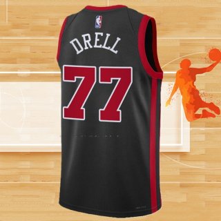 Camiseta Chicago Bulls Henri Drell NO 77 Ciudad 2023-24 Negro