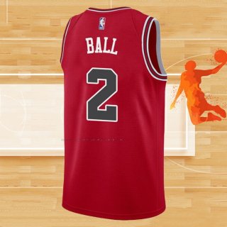 Camiseta Chicago Bulls Lonzo Ball NO 2 Icon 2021 Rojo