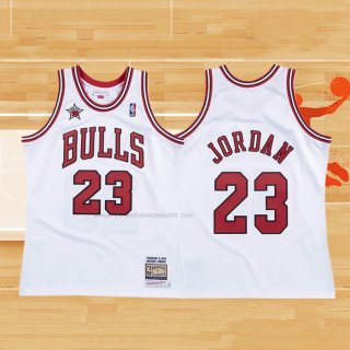Camiseta Chicago Bulls Michael Jordan NO 23 Mitchell & Ness 1998 Blanco