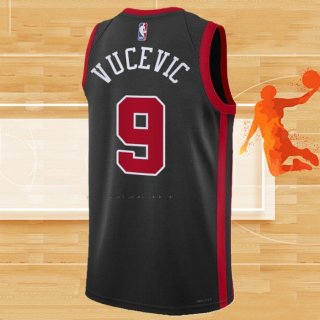 Camiseta Chicago Bulls Nikola Vucevic NO 9 Ciudad 2023-24 Negro