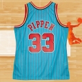 Camiseta Chicago Bulls Scottie Pippen NO 33 Mitchell & Ness 1995-96 Azul