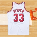 Camiseta Chicago Bulls Scottie Pippen NO 33 Mitchell & Ness 1997-98 Blanco