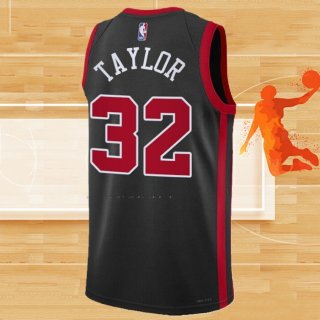 Camiseta Chicago Bulls Terry Taylor NO 32 Ciudad 2023-24 Negro