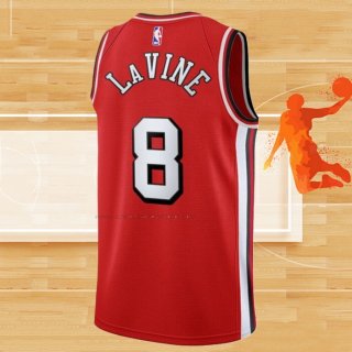 Camiseta Chicago Bulls Zach Lavine NO 8 Ciudad 2021-22 Rojo