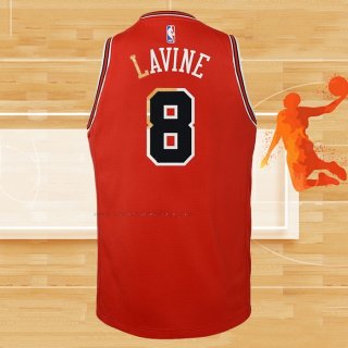 Camiseta Nino Chicago Bulls Zach Lavine NO 8 Icon Rojo