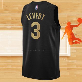 Camiseta Cleveland Cavaliers Caris Levert NO 3 Statement 2022-23 Negro