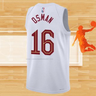 Camiseta Cleveland Cavaliers Cedi Osman NO 16 Association 2022-23 Blanco