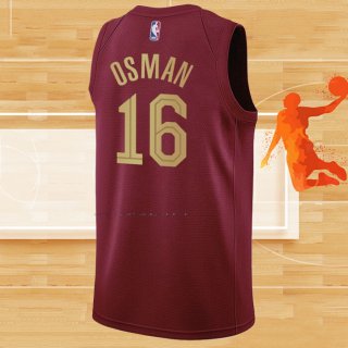Camiseta Cleveland Cavaliers Cedi Osman NO 16 Icon 2022-23 Rojo
