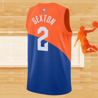 Camiseta Cleveland Cavaliers Collin Sexton NO 2 Ciudad Edition Azul