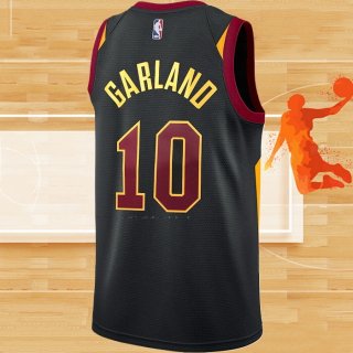 Camiseta Cleveland Cavaliers Darius Garland NO 10 Statement Negro