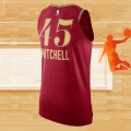 Camiseta Cleveland Cavaliers Donovan Mitchell NO 45 Ciudad Autentico 2023-24 Rojo