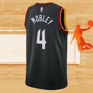 Camiseta Cleveland Cavaliers Evan Mobley NO 14 Ciudad 2020-21 Negro