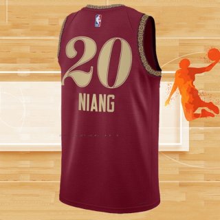 Camiseta Cleveland Cavaliers Georges Niang NO 20 Ciudad 2023-24 Rojo