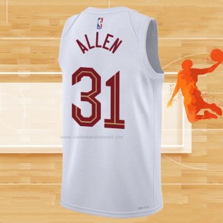 Camiseta Cleveland Cavaliers Jarrett Allen NO 31 Association 2022-23 Blanco