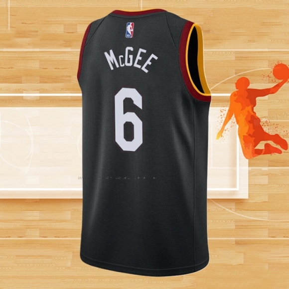 Camiseta Cleveland Cavaliers JaVale McGee NO 6 Ciudad 2020-21 Negro