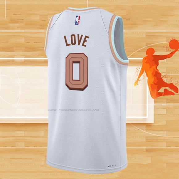 Camiseta Cleveland Cavaliers Kevin Love NO 0 Ciudad 2022-23 Blanco