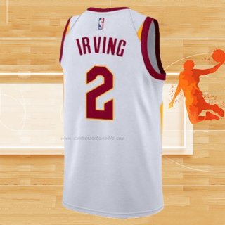 Camiseta Cleveland Cavaliers Kyrie Irving NO 2 Association 2017-18 Blanco